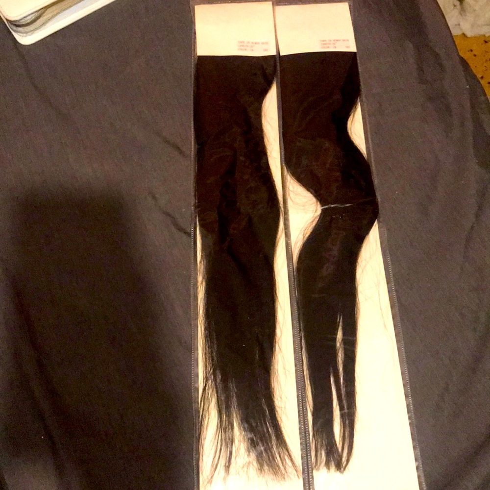 TAPE IN HUMAN HAIR 20in, Natural Black never worn